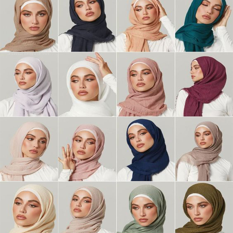 W1189 Bekväm och mångsidig Voile Hijab