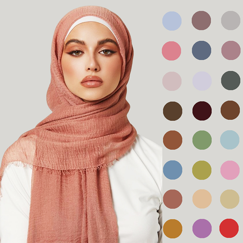 W1189 Bekväm och mångsidig Voile Hijab