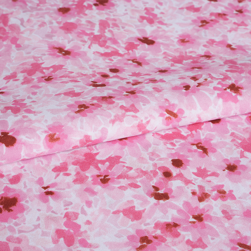 75D/18T Messy Misty Blommigt tryck tyg