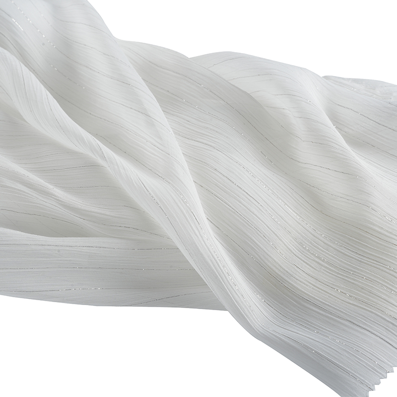 75D Silver Silk Chiffong Crepe