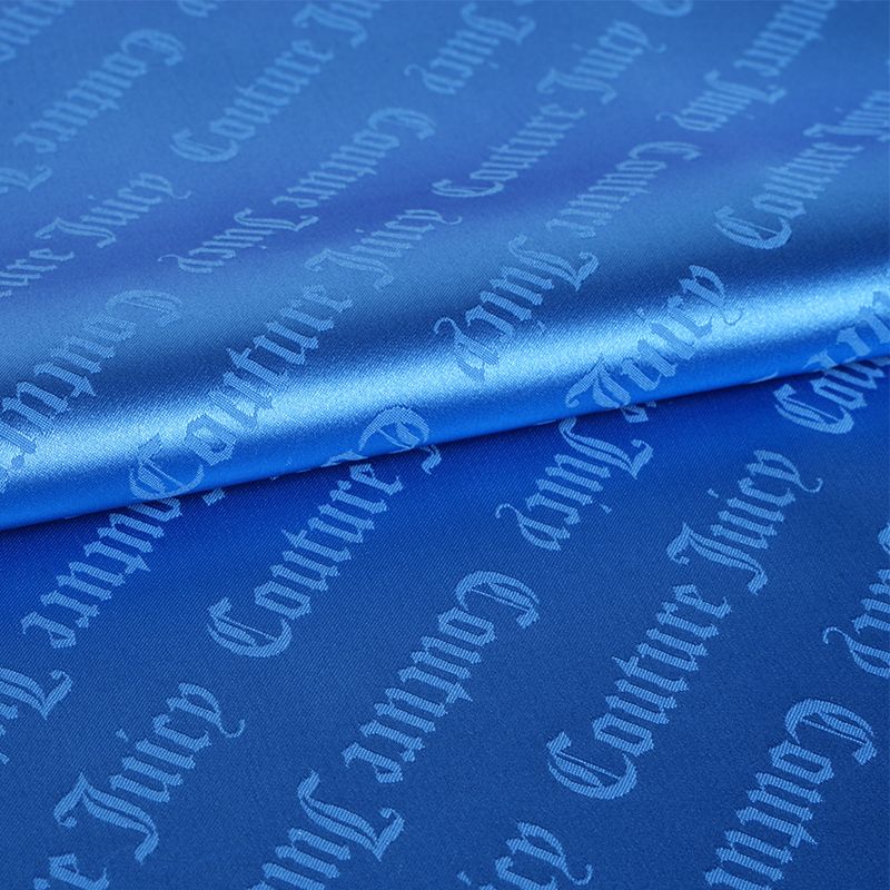 75D Stretch Satin Letter Jacquard Tyg