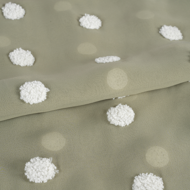 75d/18t platt chiffong med handduksbroderityg