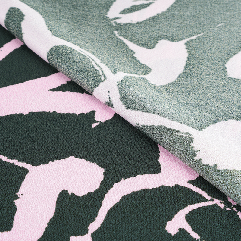 75D*120D polyestersilke skrynkligt tyg med arabiskt tryck