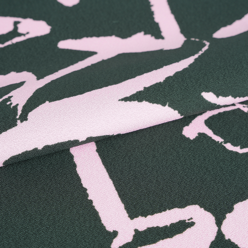 75D*120D polyestersilke skrynkligt tyg med arabiskt tryck