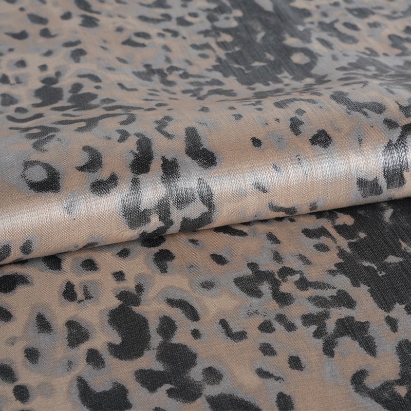 20d*21s förtjockad gyllene bomull små leopardtryck tyg