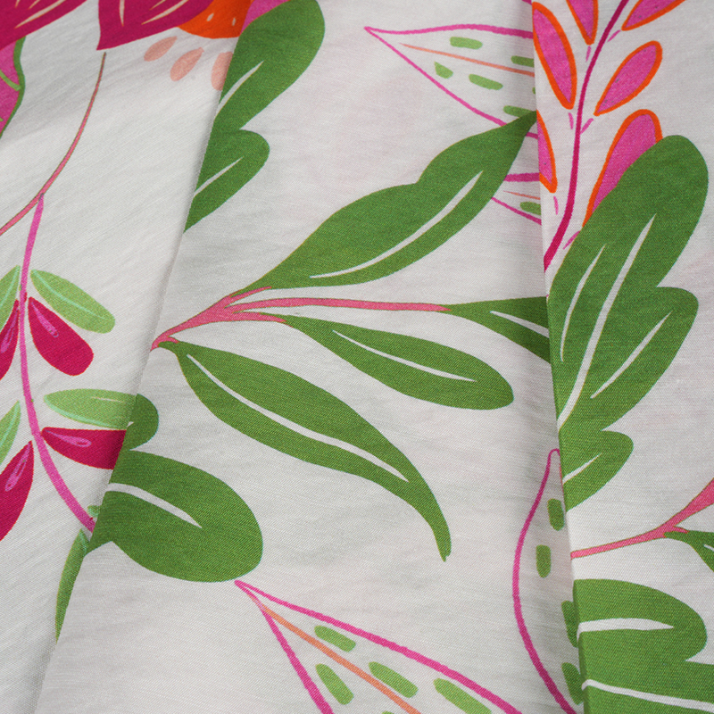 Rn Semi-Gloss Plain Bird Of Paradise tryckt tyg