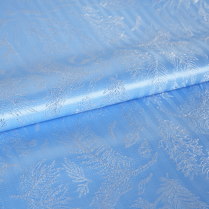 PV Röd Skjorta Leaf Jacquard Tyg