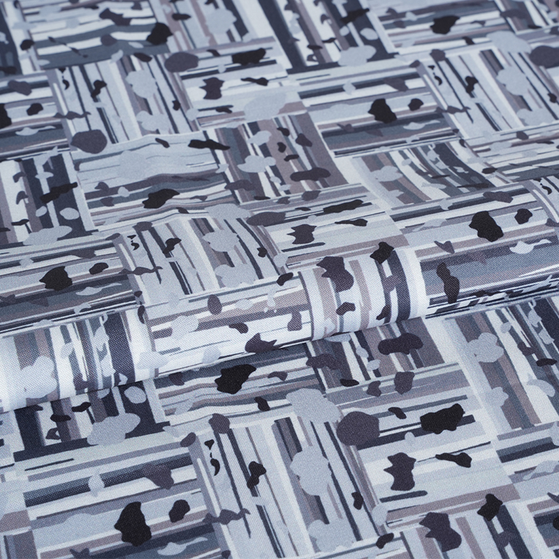 100D*40S Cool Silk Cotton Abstrakt Positiva och Negativa Block Digital Printing Tyg